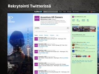 Rekrytointi Twitterissä
 