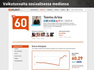 Vaikutusvalta sosiaalisessa mediassa
 