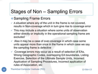 Errors in Statistical Survey | PPTX