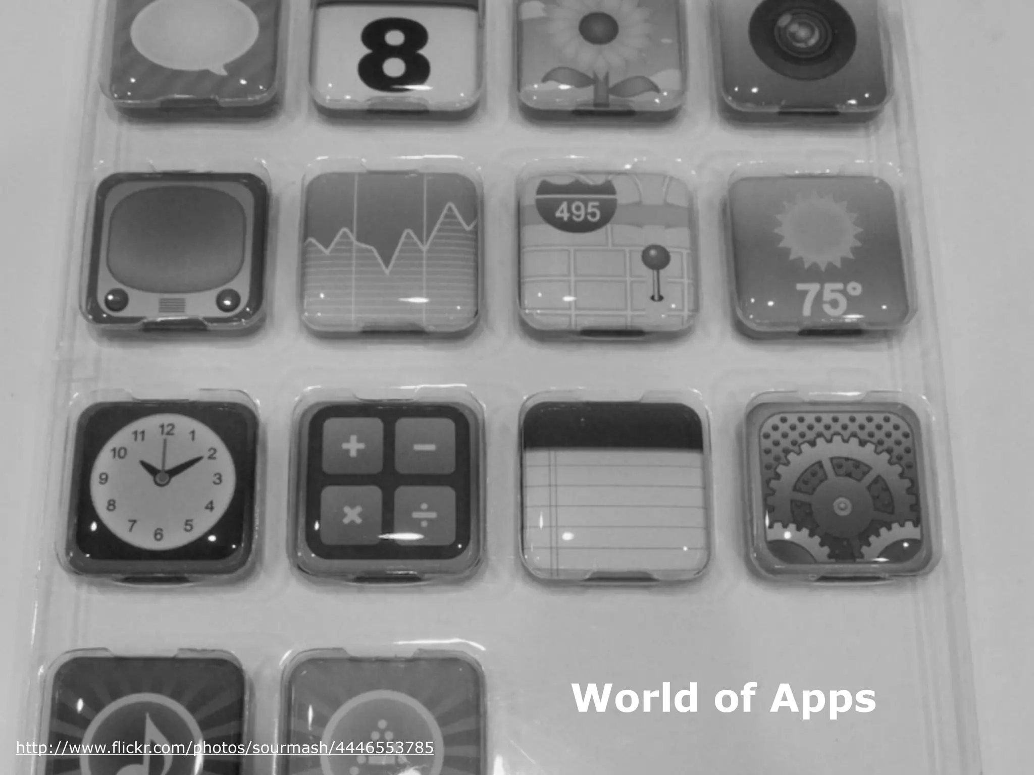 World of Apps
http://www.flickr.com/photos/sourmash/4446553785
 
