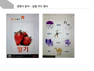 경쟁사 분석 – 낱말 카드 형식

 