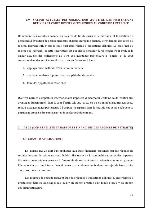 L Apport Des Normes Ifrs Ias Au Nouveau Plan Comptable Des Caisses De