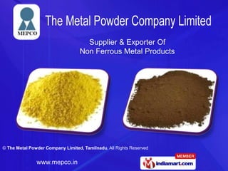 Supplier & Exporter Of Non Ferrous Metal Products 