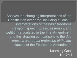 Learning Goal: 
11.12a.1 
 