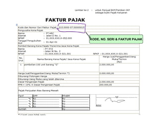 KODE, NO. SERI & FAKTUR PAJAK
 
