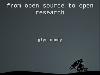 from open source to open research ,[object Object]