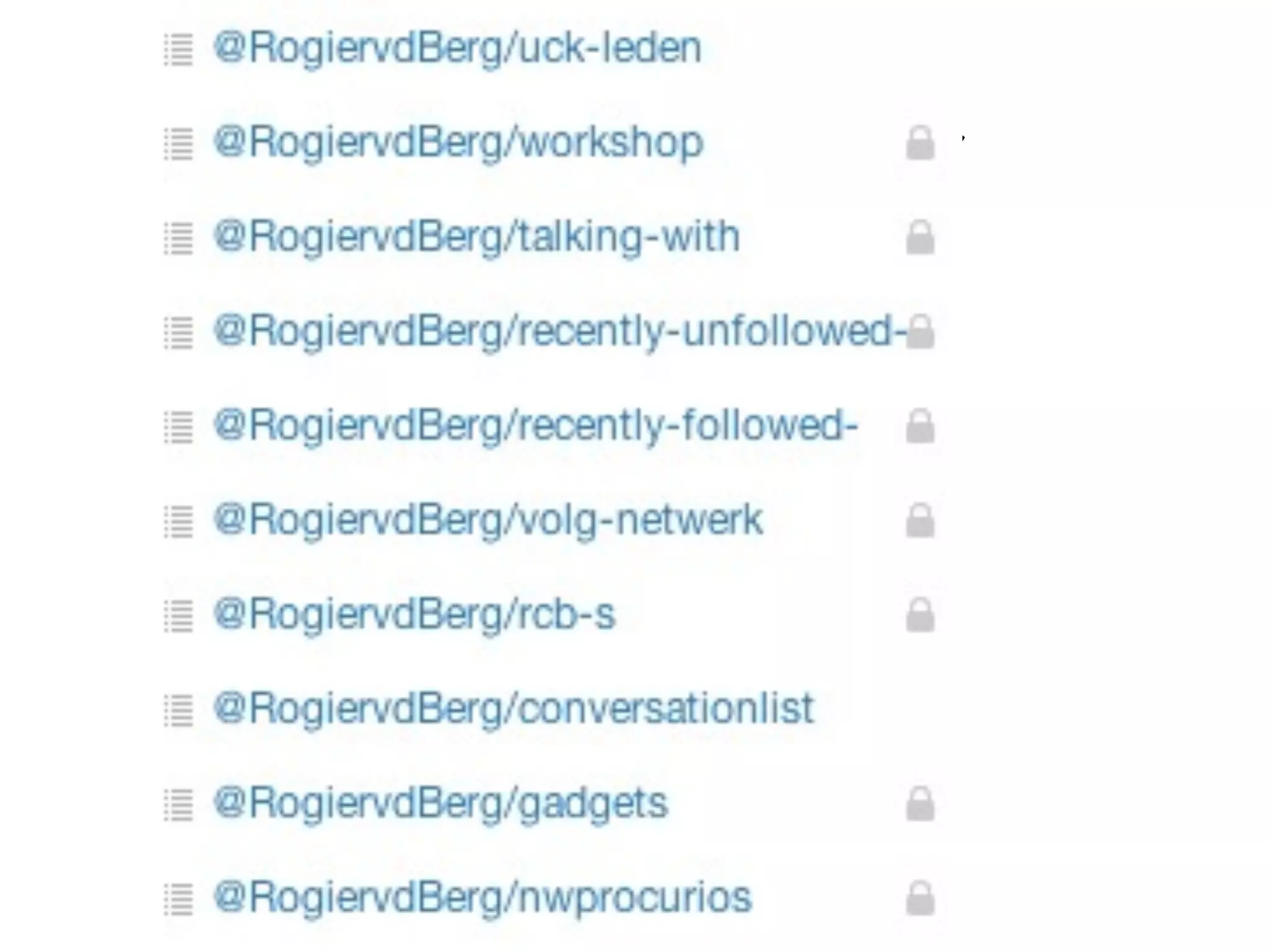 Een stap verder

• Het gebruik van lijsten - Twitterlists
 