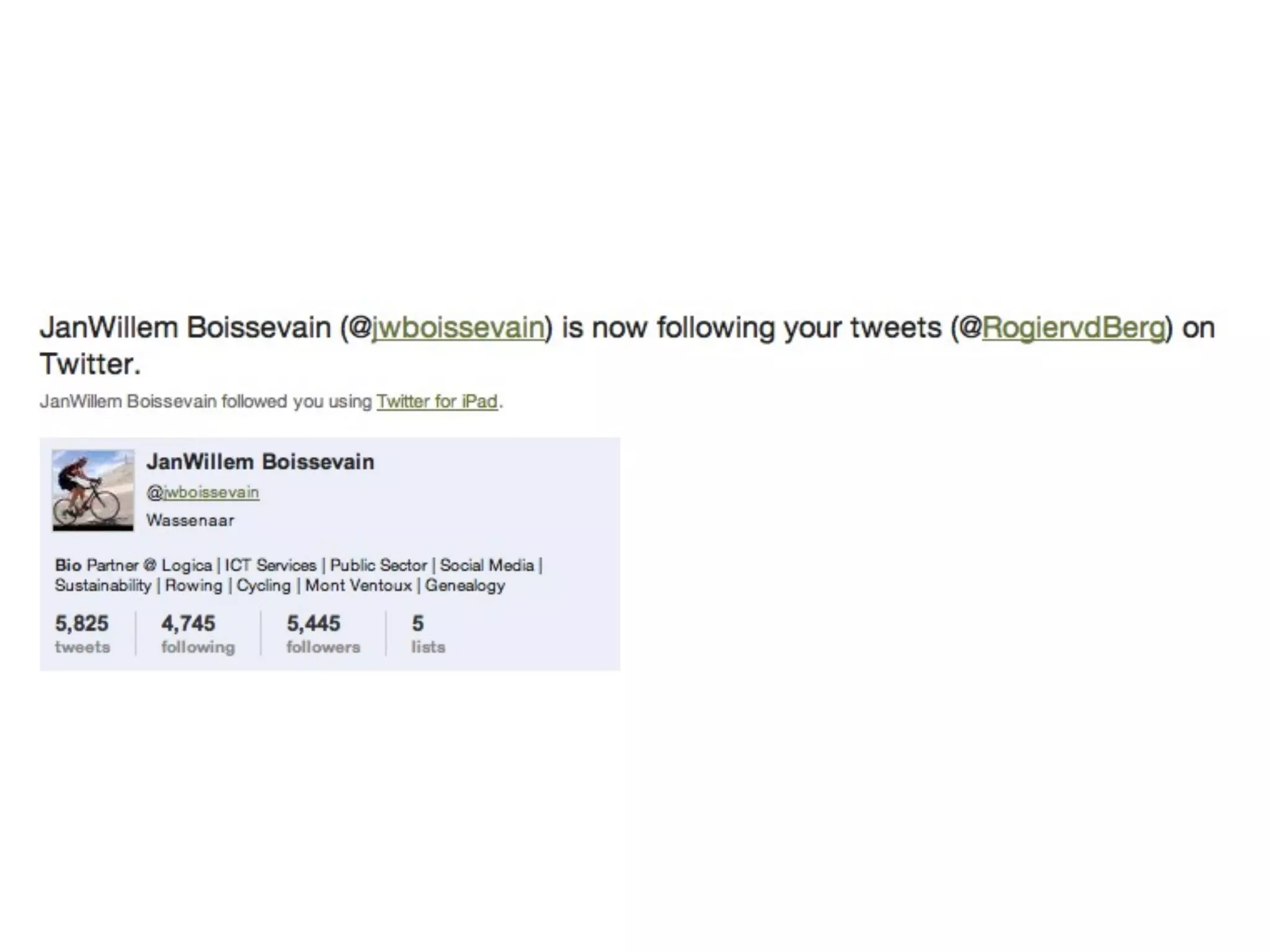 • Wanneer volg je iemand wel/niet?
 