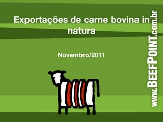 Exportações de carne bovina in natura Novembro/2011 