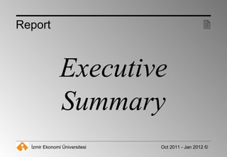 Executive Summary Report  