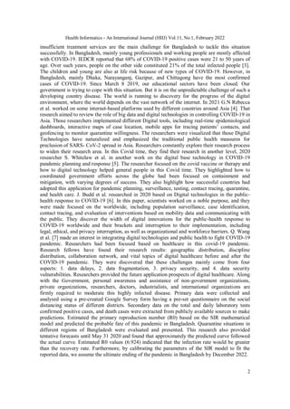 Use of Digital Technologies in Public Health Responses to Tackle Covid ...