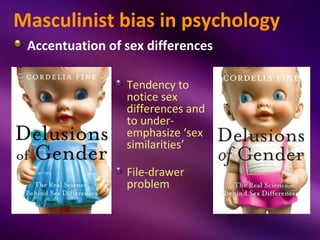 Masculinist bias in psychology
 Accentuation of sex differences

                 Tendency to
                 notice sex
...