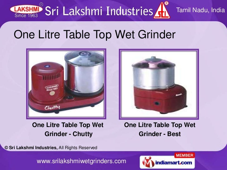 Table Top Wet Grinder by Sri Lakshmi Industries Coimbatore