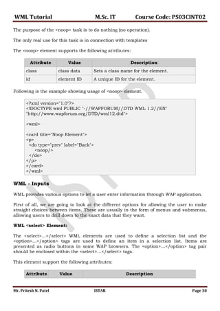 WML-Tutorial | PDF