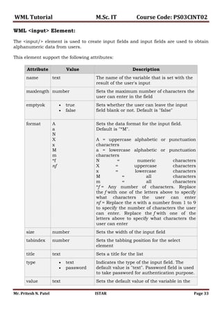 WML-Tutorial | PDF
