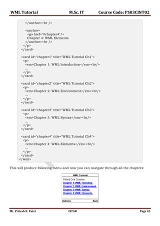 WML-Tutorial | PDF