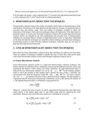 A REVIEW ON LINEAR AND NON-LINEAR DIMENSIONALITY REDUCTION TECHNIQUES | PDF