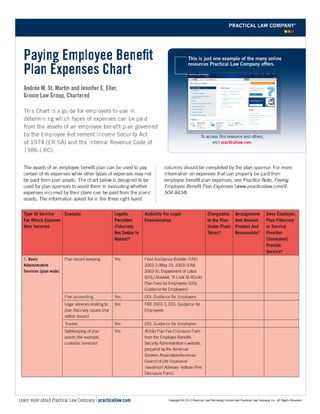 Paying Employee Benefits Chart from Groom Law