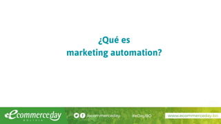 ¿Qué es
marketing automation?
 