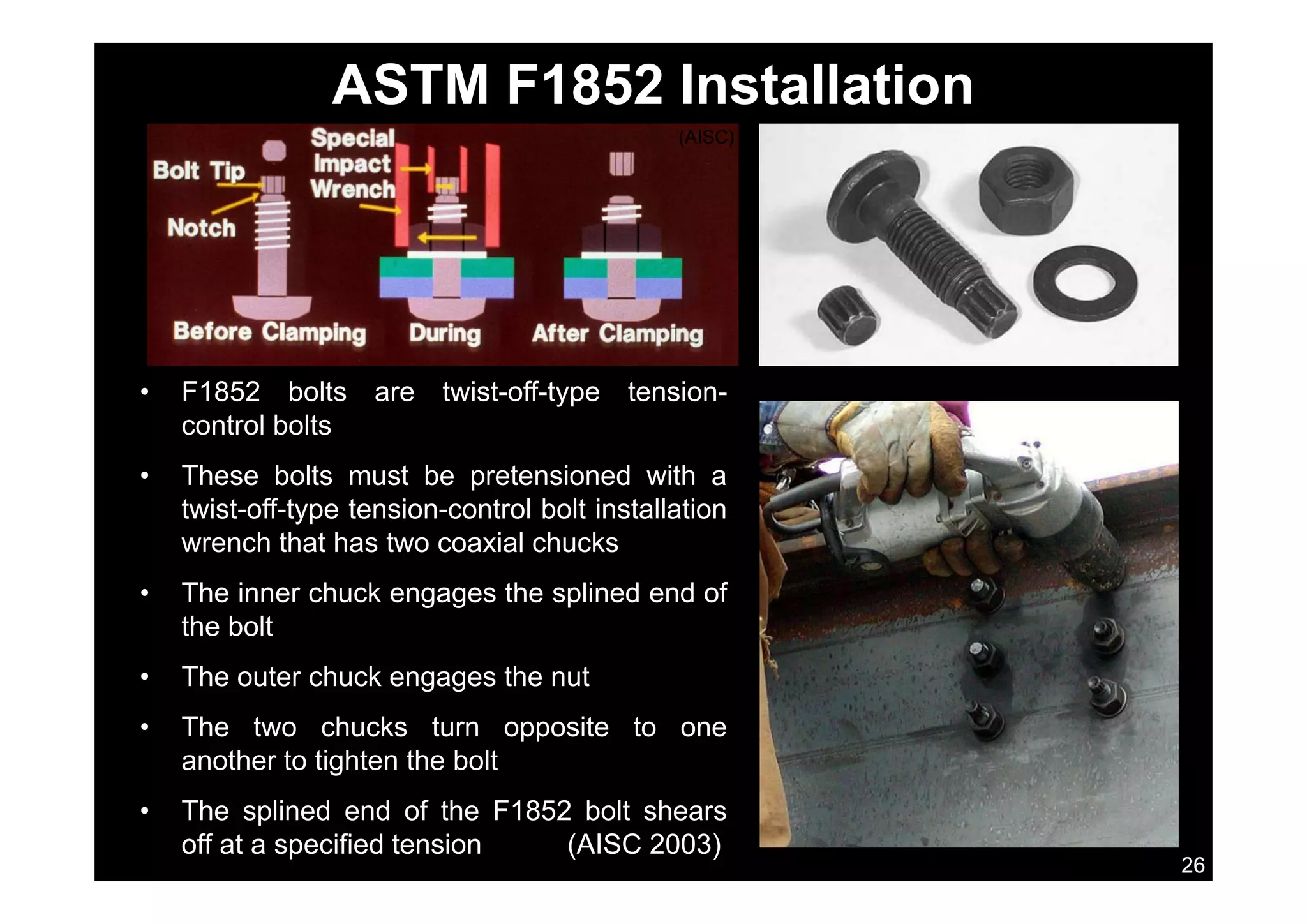 111562940 aisc-bolting-and-welding-190606215451 | PDF