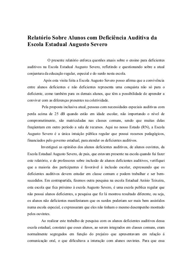 Como fazer um relatorio de um seminario escolar