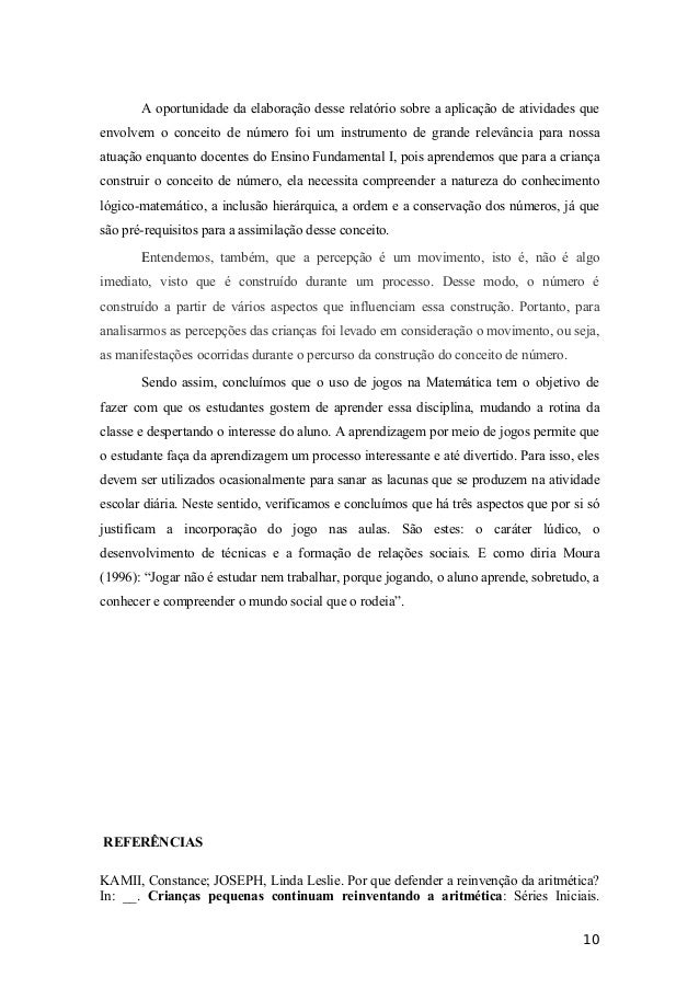 Relatorio de alunos do ensino fundamental