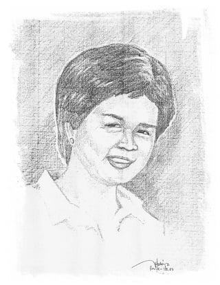 1992 Pencil Portrait, One of my Kumadre