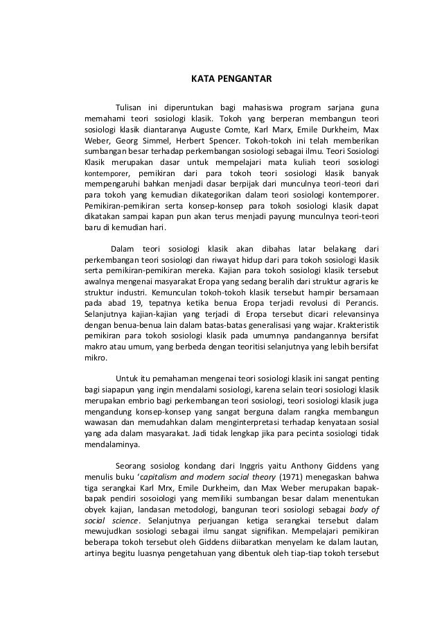 111679437 Teori Sosiologi Klasik 111679437 Teori Sosiologi Klasik