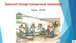 Teamwork through interpersonal relationship
 