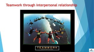 Teamwork through interpersonal relationship
 