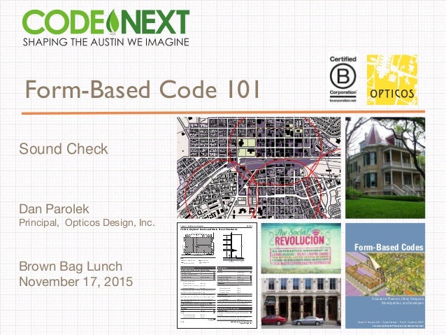 form based code 101 form based codes
