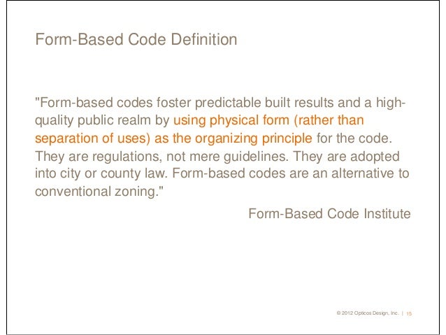Form Based Code 101
