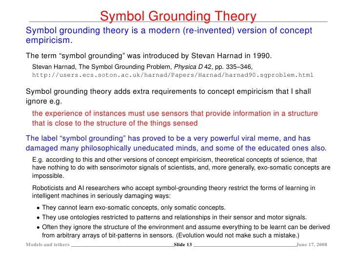 Why symbolgrounding is both impossible and unnecessary, and why theo…