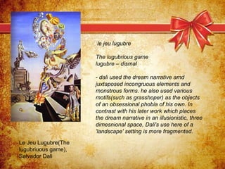 Le Jeu Lugubre(The lugubriuous game), Salvador Dali   le jeu lugubre   The lugubrious game lugubre – dismal - dali used th...