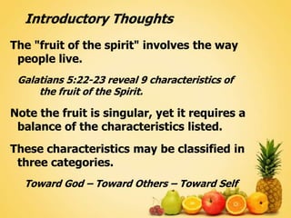 Fruit of the Spirit - An Overview | PPTX