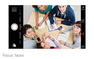 Focus: faces
 
