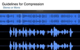 Stereo or Mono
Guidelines for Compression
 