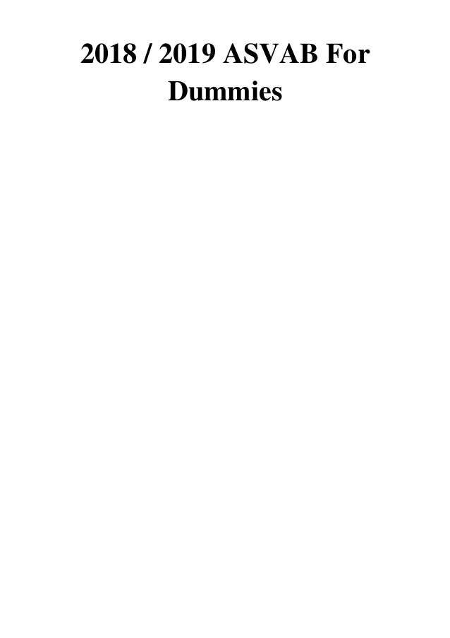 Asvab For Dummies Pdf Download 2019