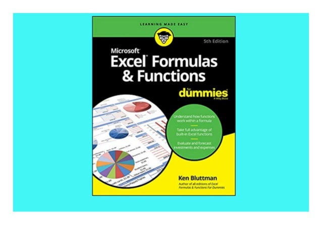 Download Pdf Excel Formulas Functions For Dummies