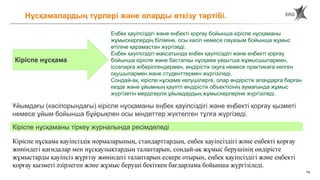 74
Нұсқамалардың түрлері және оларды өткізу тәртібі.
Еңбек қауіпсіздігі және еңбекті қорғау бойынша кіріспе нұсқаманы
жұмыскерлердің біліміне, осы кәсіп немесе лауазым бойынша жұмыс
өтіліне қарамастан жүргізеді.
Еңбек қауіпсіздігі мақсатында еңбек қауіпсіздігі және еңбекті қорғау
бойынша кіріспе және бастапқы нұсқама уақытша жұмысшылармен,
іссапарға жіберілгендермен, өндірістік оқуға немесе практикаға келген
оқушылармен және студенттермен жүргізіледі.
Сондай-ақ, кіріспе нұсқама келушілерге, олар өндірістік алаңдарға барған
кезде және ұйымның қауіпті өндірістік объектісінің аумағында жұмыс
жүргізетін мердігерлік ұйымдардың жұмыскерлеріне жүргізіледі.
Ұйымдағы (кәсіпорындағы) кіріспе нұсқаманы еңбек қауіпсіздігі және еңбекті қорғау қызметі
немесе ұйым бойынша бұйрықпен осы міндеттер жүктелген тұлға жүргізеді.
Кіріспе нұсқама
Кіріспе нұсқаманы тіркеу журналында ресімделеді
Кіріспе нұсқама қауіпсіздік нормаларының, стандарттардың, еңбек қауіпсіздігі және еңбекті қорғау
жөніндегі қағидалар мен нұсқаулықтардың талаптарын, сондай-ақ жұмыс берушінің өндірісте
жұмыстарды қауіпсіз жүргізу жөніндегі талаптарын ескере отырып, еңбек қауіпсіздігі және еңбекті
қорғау қызметі әзірлеген және жұмыс беруші бекіткен бағдарлама бойынша жүргізіледі.
 