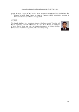 The Cause of Metallic Corrosion in Crude Oils | PDF