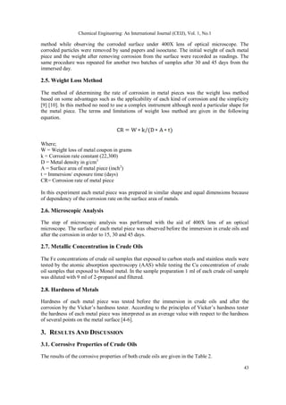 The Cause of Metallic Corrosion in Crude Oils | PDF