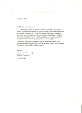 sia letter of recommendation