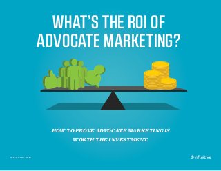 I N F L U I T I V E . C O M
What’s The ROI Of
Advocate Marketing?
How to prove advocate marketing is
worth the investment.
 