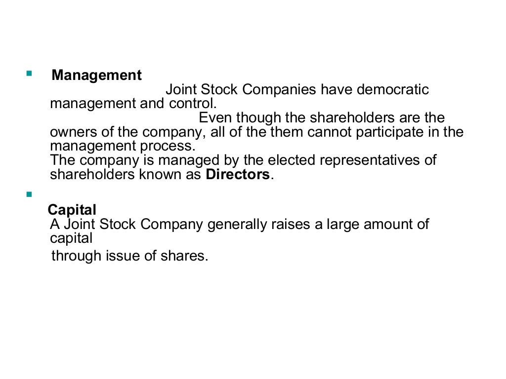 Joint Stock Company