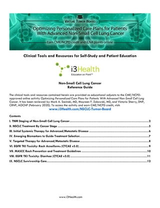 Optimizing Personalized Care Plans for Patients With Advanced Non-Small ...