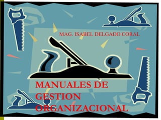 MAG. ISABEL DELGADO CORAL




MANUALES DE
GESTION
ORGANIZACIONAL
 