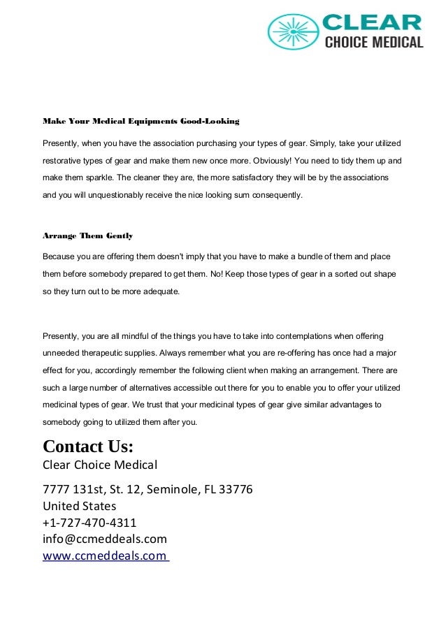 How You Can Sell Used Medical And Hospital Equipment