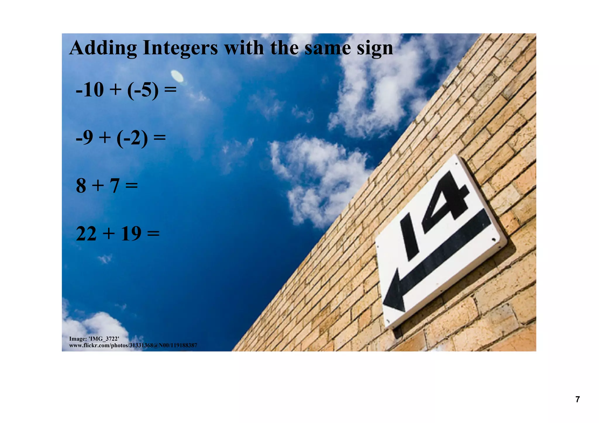 11.2 Adding Integers