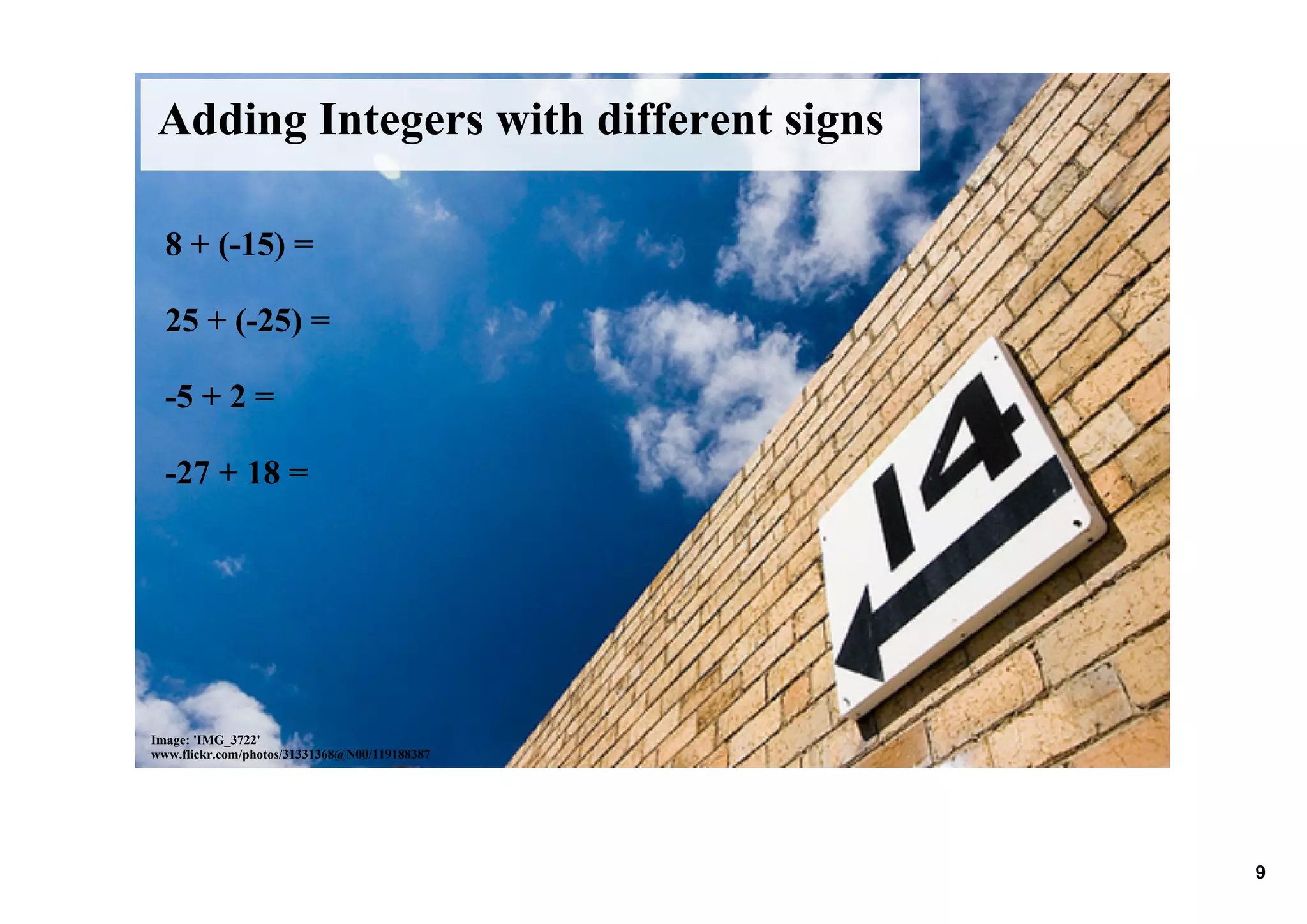 11.2 Adding Integers